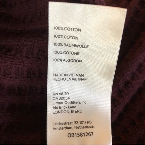 Free People Womens Juicy Waffle Knit Top Surplice Back Cowl Neck Small - Picture 10 of 10